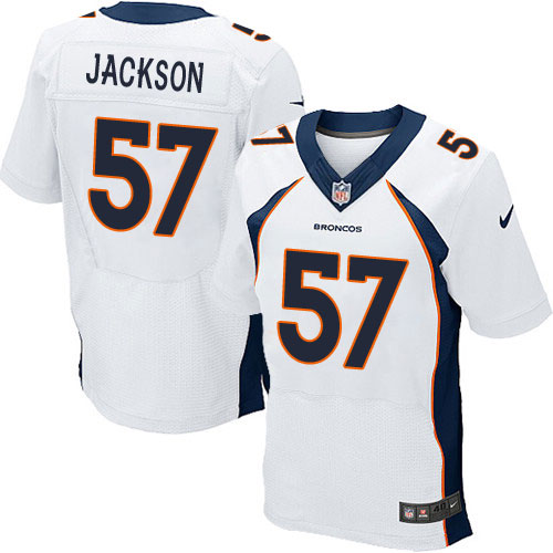 Men's Nike Denver Broncos #57 Tom Jackson Elite White NFL Jersey