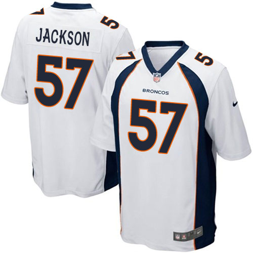 Men's Nike Denver Broncos #57 Tom Jackson Game White NFL Jersey