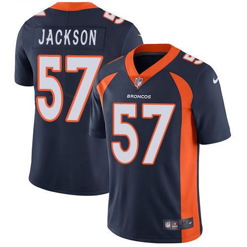 Men's Nike Denver Broncos #57 Tom Jackson Navy Blue Alternate Vapor Untouchable Limited Player NFL Jersey