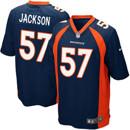 Men's Nike Denver Broncos #57 Tom Jackson Game Navy Blue Alternate NFL Jersey