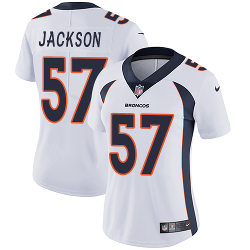 Women's Nike Denver Broncos #57 Tom Jackson White Vapor Untouchable Elite Player NFL Jersey
