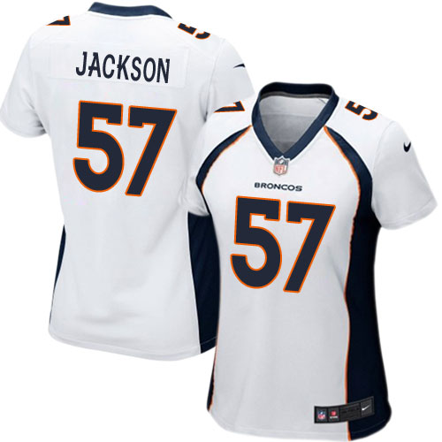 Women's Nike Denver Broncos #57 Tom Jackson Game White NFL Jersey