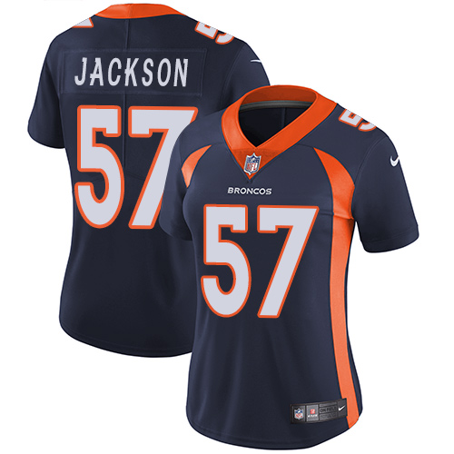 Women's Nike Denver Broncos #57 Tom Jackson Navy Blue Alternate Vapor Untouchable Elite Player NFL Jersey
