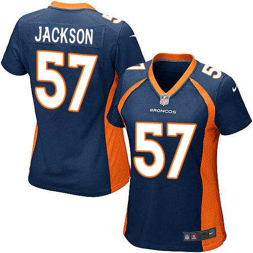 Women's Nike Denver Broncos #57 Tom Jackson Game Navy Blue Alternate NFL Jersey