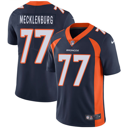 Youth Nike Denver Broncos #77 Karl Mecklenburg Navy Blue Alternate Vapor Untouchable Elite Player NFL Jersey