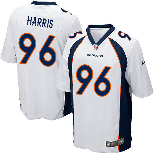 Men's Nike Denver Broncos #96 Shelby Harris Game White NFL Jersey