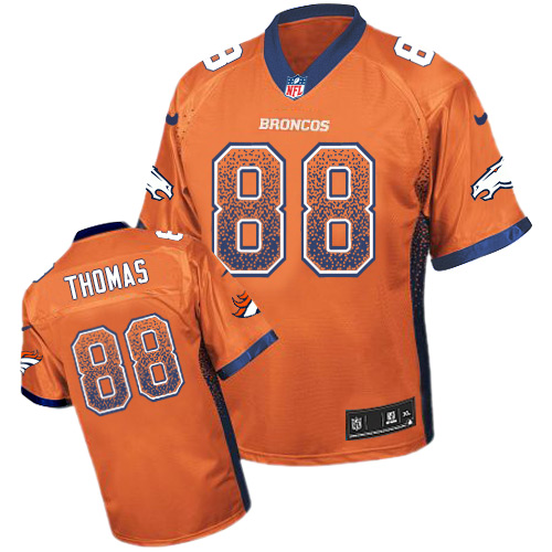 Youth Nike Denver Broncos #88 Demaryius Thomas Elite Orange Drift Fashion NFL Jersey