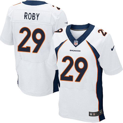 Men's Nike Denver Broncos #29 Bradley Roby Elite White NFL Jersey