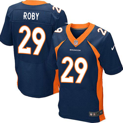 Men's Nike Denver Broncos #29 Bradley Roby Elite Navy Blue Alternate NFL Jersey