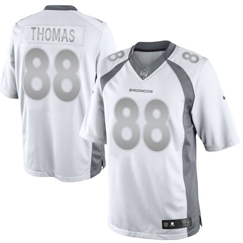 Men's Nike Denver Broncos #88 Demaryius Thomas Limited White Platinum NFL Jersey