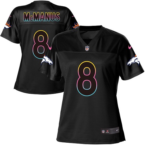 Women's Nike Denver Broncos #8 Brandon McManus Game Black Fashion NFL Jersey
