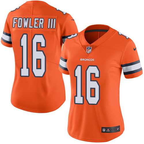 Women's Nike Denver Broncos #16 Bennie Fowler Elite Orange Rush Vapor Untouchable NFL Jersey