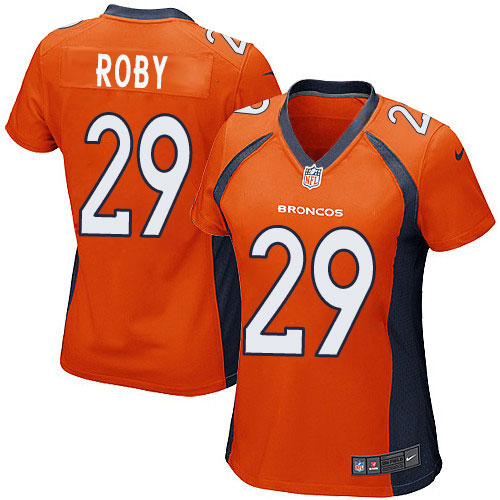 Women's Nike Denver Broncos #29 Bradley Roby Game Orange Team Color NFL Jersey