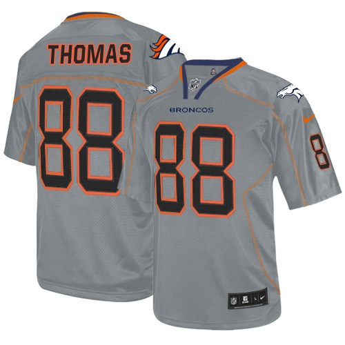 Men's Nike Denver Broncos #88 Demaryius Thomas Elite Lights Out Grey NFL Jersey