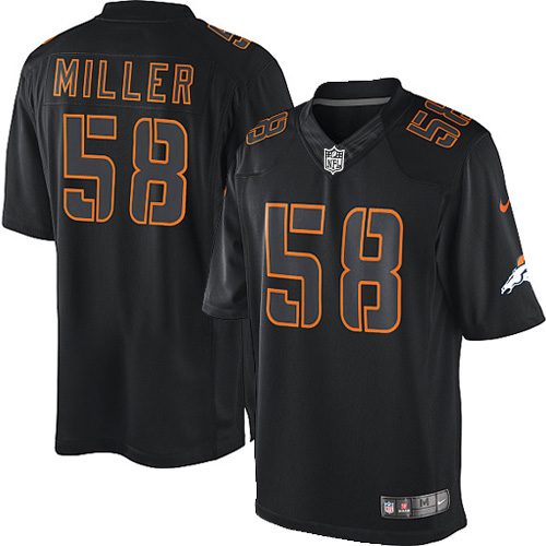 Youth Nike Denver Broncos #58 Von Miller Limited Black Impact NFL Jersey