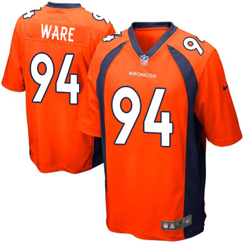 Men's Nike Denver Broncos #94 DeMarcus Ware Game Orange Team Color NFL Jersey