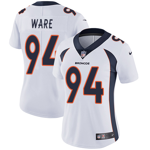 Women's Nike Denver Broncos #94 DeMarcus Ware White Vapor Untouchable Elite Player NFL Jersey