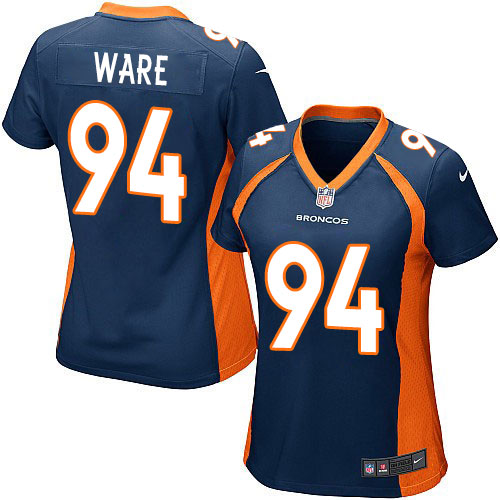 Women's Nike Denver Broncos #94 DeMarcus Ware Game Navy Blue Alternate NFL Jersey