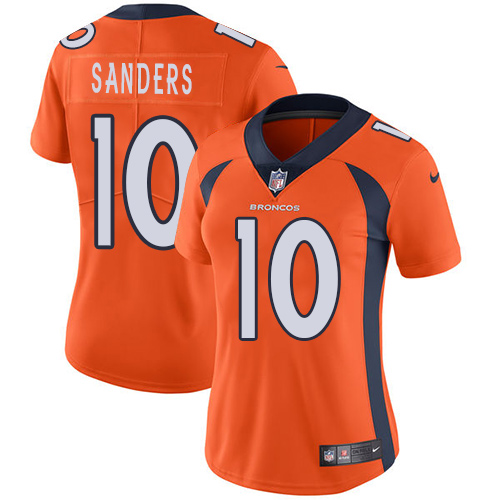 Women's Nike Denver Broncos #10 Emmanuel Sanders Orange Team Color Vapor Untouchable Limited Player NFL Jersey