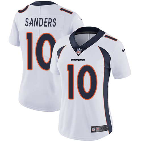 Women's Nike Denver Broncos #10 Emmanuel Sanders White Vapor Untouchable Elite Player NFL Jersey