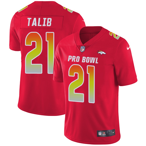 Men's Nike Denver Broncos #21 Aqib Talib Limited Red 2018 Pro Bowl NFL Jersey