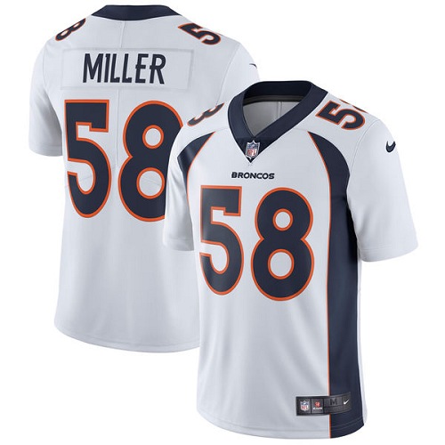 Youth Nike Denver Broncos #58 Von Miller White Vapor Untouchable Elite Player NFL Jersey