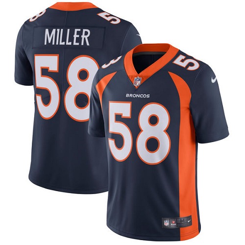 Youth Nike Denver Broncos #58 Von Miller Navy Blue Alternate Vapor Untouchable Elite Player NFL Jersey