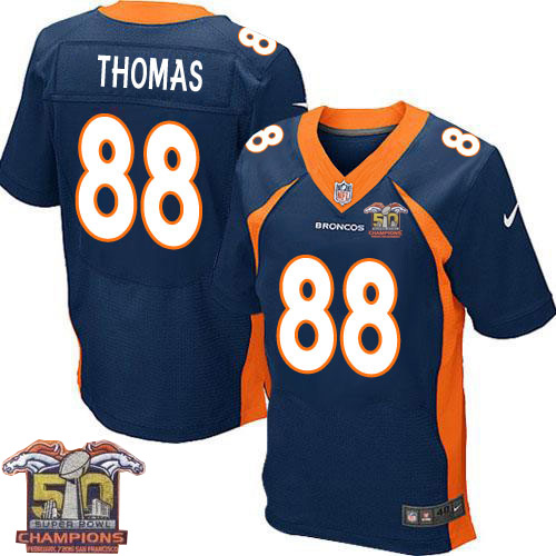 Men's Nike Denver Broncos #88 Demaryius Thomas Elite Navy Blue Alternate Super Bowl 50 Champions NFL Jersey