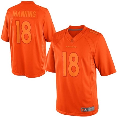 Men's Nike Denver Broncos #18 Peyton Manning Orange Drenched Limited NFL Jersey