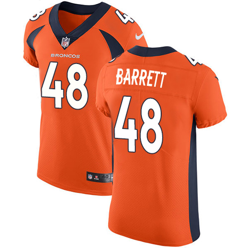 Men's Nike Denver Broncos #48 Shaquil Barrett Orange Team Color Vapor Untouchable Elite Player NFL Jersey