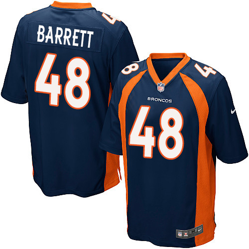 Men's Nike Denver Broncos #48 Shaquil Barrett Game Navy Blue Alternate NFL Jersey