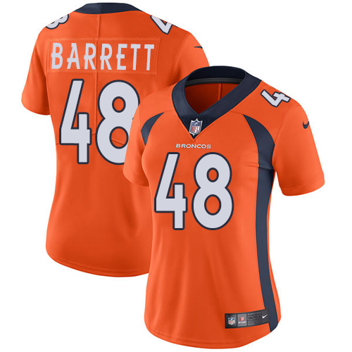 Women's Nike Denver Broncos #48 Shaquil Barrett Orange Team Color Vapor Untouchable Elite Player NFL Jersey