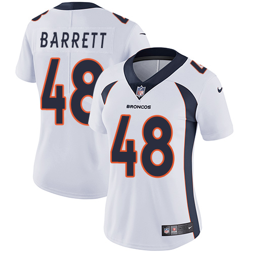 Women's Nike Denver Broncos #48 Shaquil Barrett White Vapor Untouchable Elite Player NFL Jersey