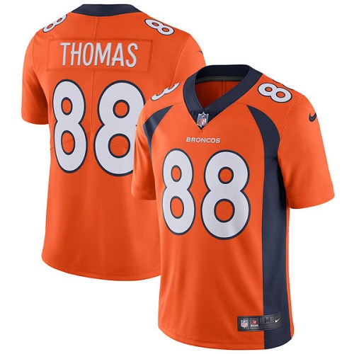 Youth Nike Denver Broncos #88 Demaryius Thomas Orange Team Color Vapor Untouchable Elite Player NFL Jersey