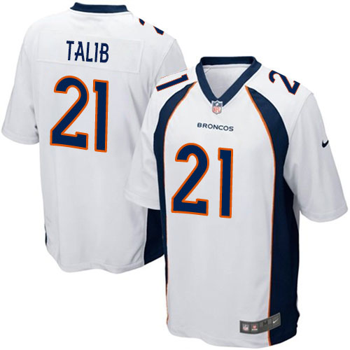 Men's Nike Denver Broncos #21 Aqib Talib Game White NFL Jersey