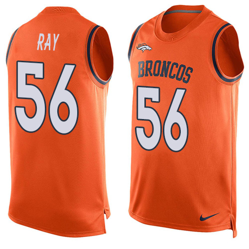 Men's Nike Denver Broncos #56 Shane Ray Limited Orange Player Name & Number Tank Top NFL Jersey