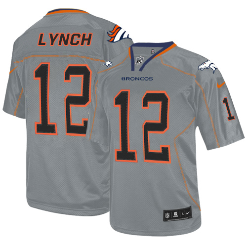 Men's Nike Denver Broncos #12 Paxton Lynch Elite Lights Out Grey NFL Jersey