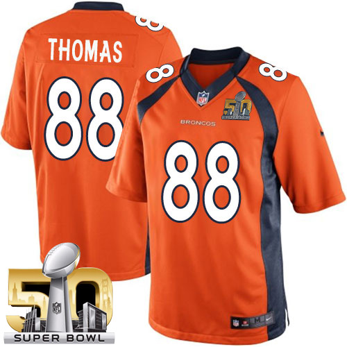 Youth Nike Denver Broncos #88 Demaryius Thomas Elite Orange Team Color Super Bowl 50 Bound NFL Jersey