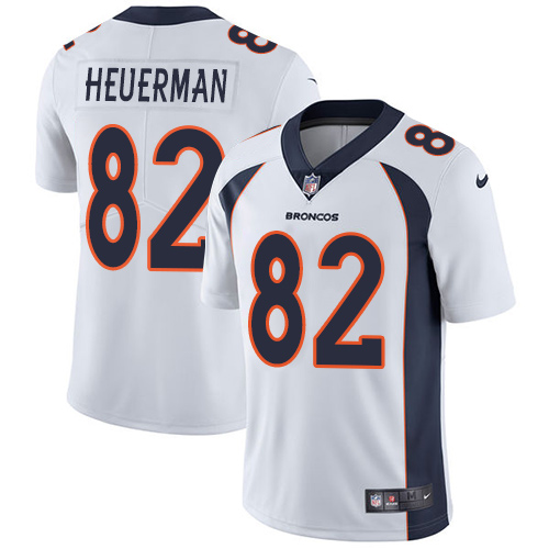 Youth Nike Denver Broncos #82 Jeff Heuerman White Vapor Untouchable Elite Player NFL Jersey