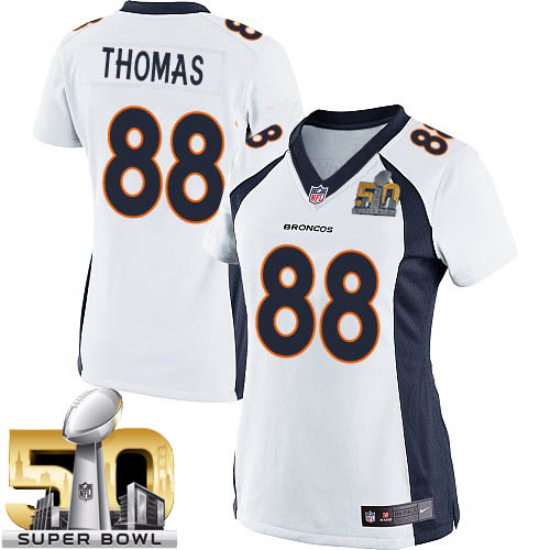 Women's Nike Denver Broncos #88 Demaryius Thomas Limited White Super Bowl 50 Bound NFL Jersey