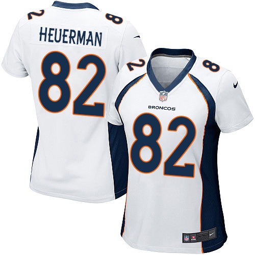 Women's Nike Denver Broncos #82 Jeff Heuerman Game White NFL Jersey