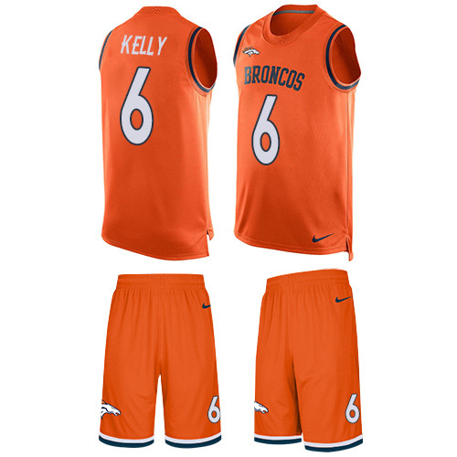 Men's Nike Denver Broncos #6 Chad Kelly Limited Orange Tank Top Suit NFL Jersey