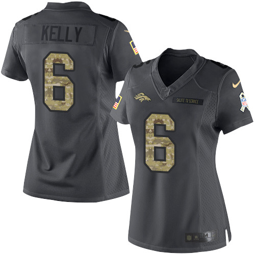 Women's Nike Denver Broncos #6 Chad Kelly Limited Black 2016 Salute to Service NFL Jersey