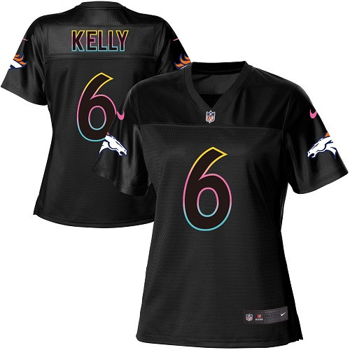 Women's Nike Denver Broncos #6 Chad Kelly Game Black Fashion NFL Jersey