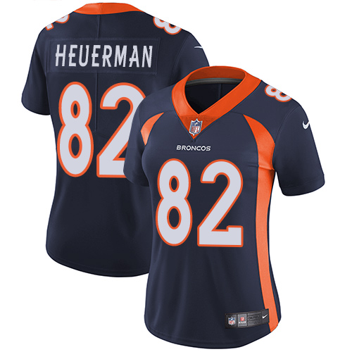 Women's Nike Denver Broncos #82 Jeff Heuerman Navy Blue Alternate Vapor Untouchable Limited Player NFL Jersey