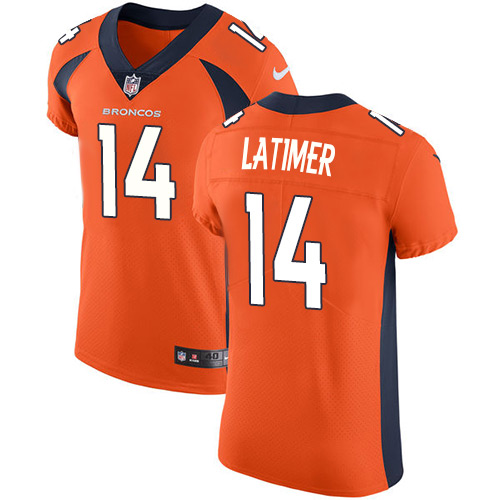 Men's Nike Denver Broncos #14 Cody Latimer Orange Team Color Vapor Untouchable Elite Player NFL Jersey