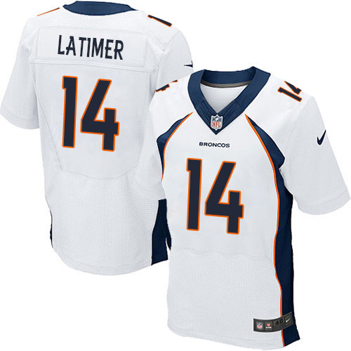 Men's Nike Denver Broncos #14 Cody Latimer Elite White NFL Jersey