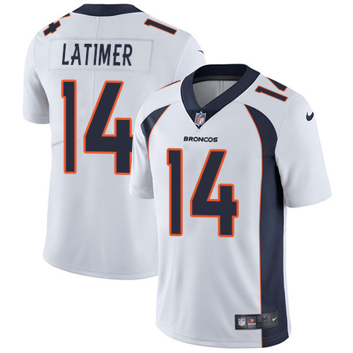 Men's Nike Denver Broncos #14 Cody Latimer White Vapor Untouchable Limited Player NFL Jersey