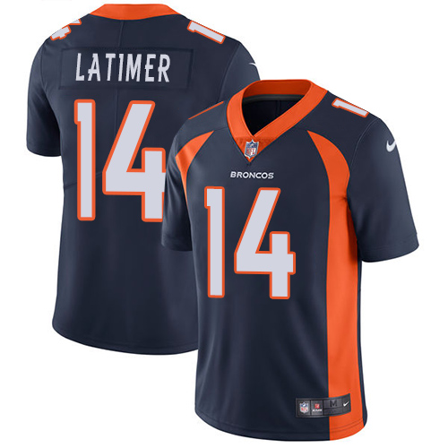 Men's Nike Denver Broncos #14 Cody Latimer Navy Blue Alternate Vapor Untouchable Limited Player NFL Jersey