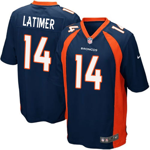 Men's Nike Denver Broncos #14 Cody Latimer Game Navy Blue Alternate NFL Jersey